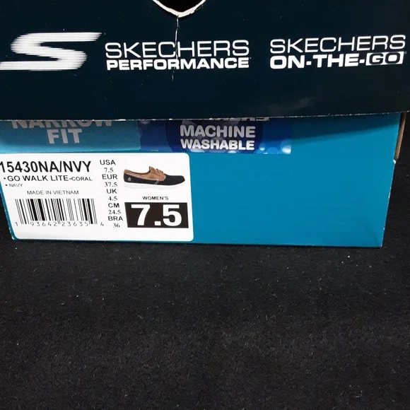 Skechers Navy and Tan Casual Shoes - Picture 8 of 8